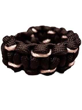 Paracord Bracelet Size 10" Cobra design, white track -New Handmade
